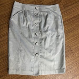 Vintage Lillie Rubin Iridescent Button Down Skirt 6